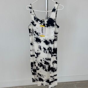 Matty M Ladies Maxi Dress Black Tie Dye, Small, NWT
